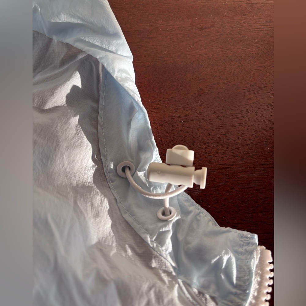 ADIDAS Light Blue Windbreaker Jacket - Picture 6 of 11